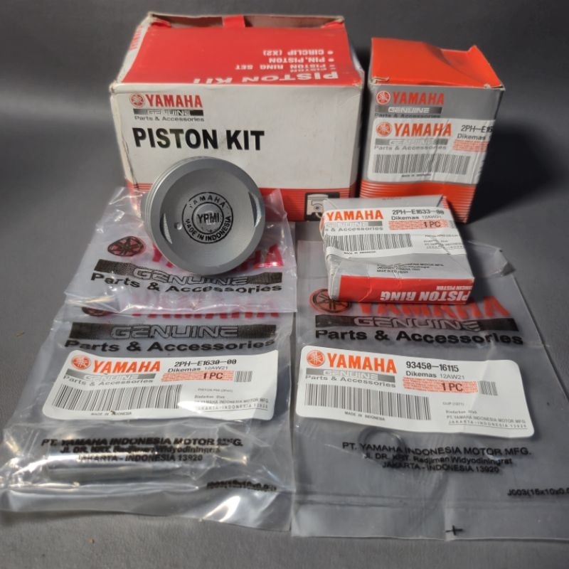 PISTON KIT SEHER ( 2PH )YAMAHA MIO M3 S Z SOUL GT 125 XRIDE 125 FINO FI OVER SIZE STD - 25 - 50 - 75