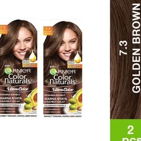 GARNIER CAT RAMBUT ISI 2 Pcs GOLDEN BROWN no 7,3 kotak/Box
