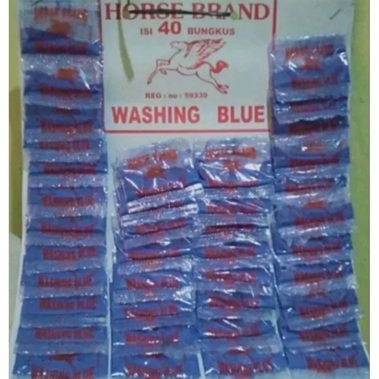 Blau Shacet / Blau Baju Shacet isi 40 Horse Brand Washing Blue