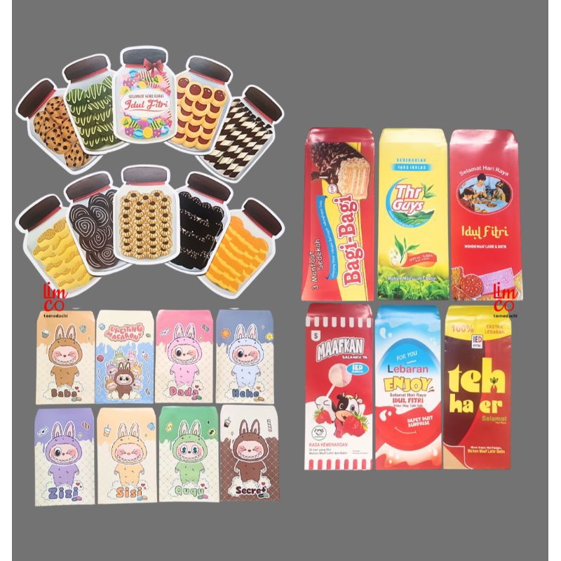 

Amplop Lebaran Kue Unik Labubu Kuromi Doraemon