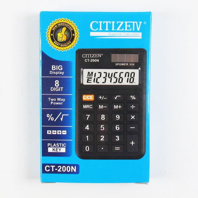 

Kalkulator CT-100N / CT-200N 8 Digit - Calculator Saku Kecil Mini