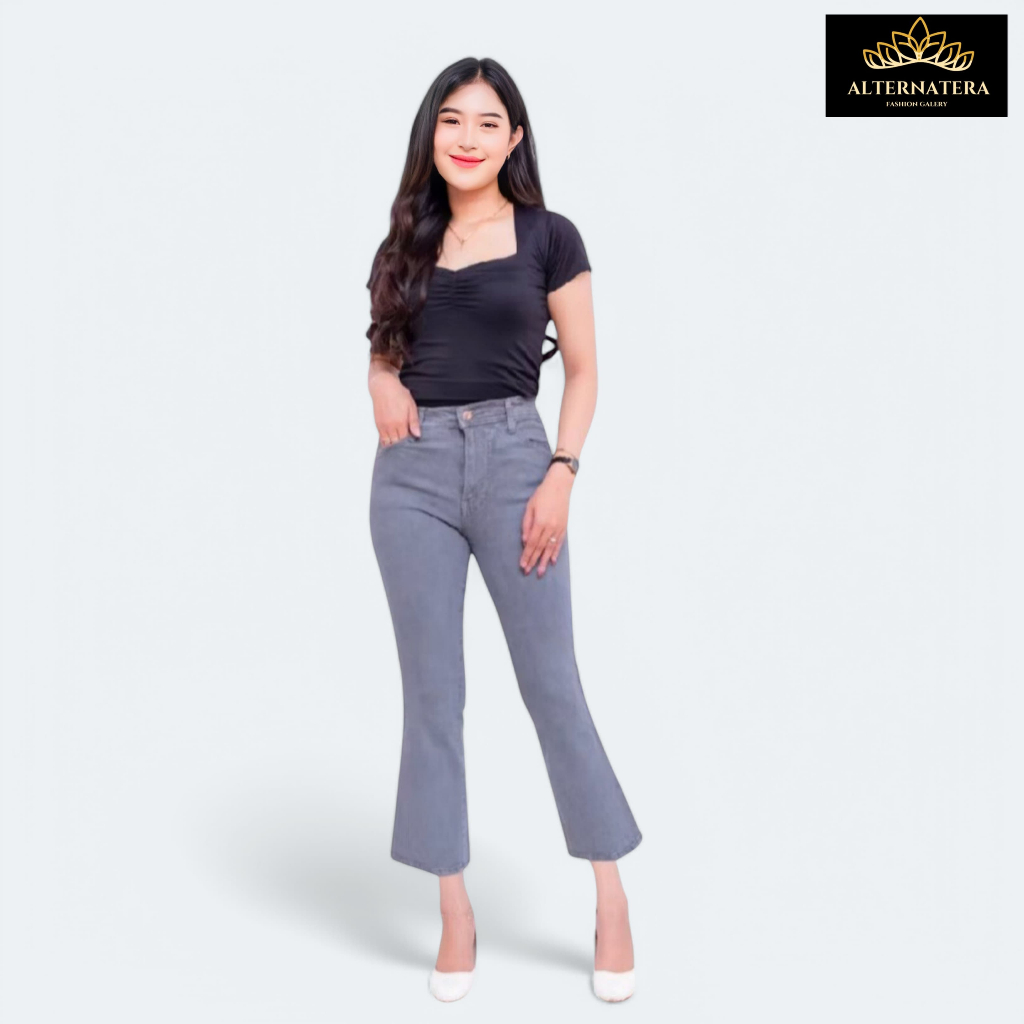 Celana Jeans Wanita Cutbray 7/9 Strecht Premium - Celana Jeans Cutbray Wanita
