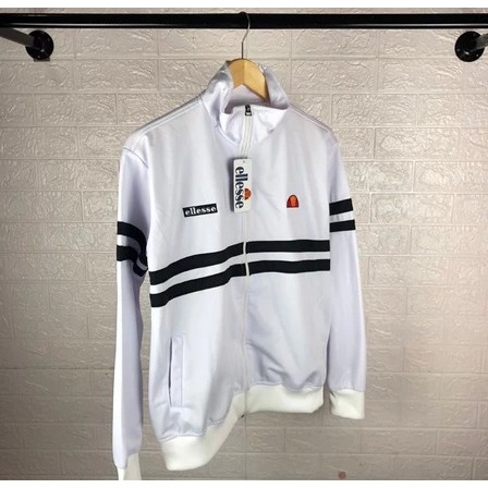 Jaket Tractop Ellesse Putih List Hitam Jaket Casual