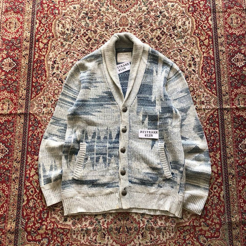 BAYFLOW  cardigan navajo jacket Vintage Navazo pattern knitwear jacket HF044