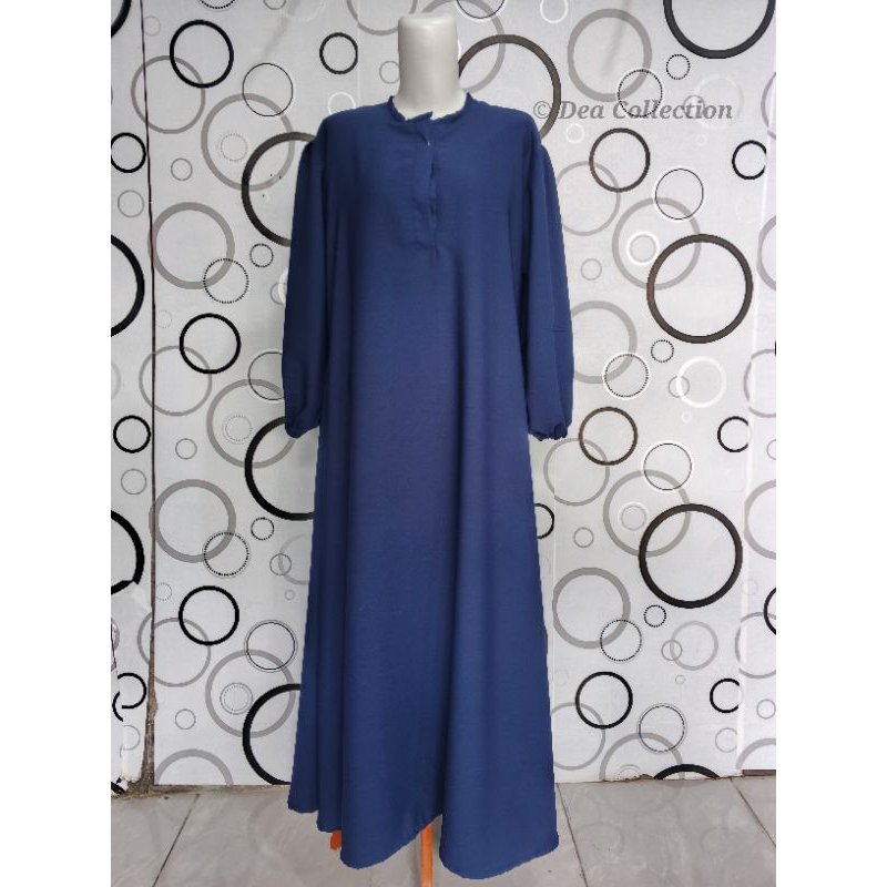 Gamis Muslim Polos Elegan | Dress Polos Bahan Wolfis Premium