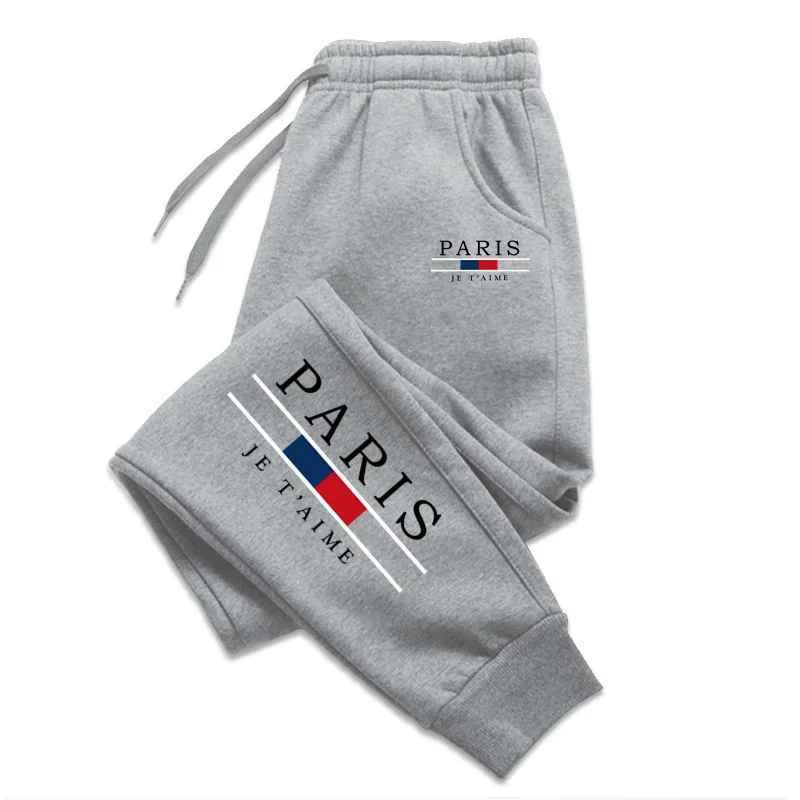 Sweatpants Santai J T'AIME  PARIS II Celana Jogger Casual Nyaman Bahan Fleece (UNISEX Dewasa&Anak )