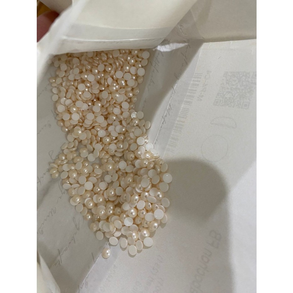 Torenda Swarovski Kristal Payet Tempel Hotfix Mote Gosok Cream Pearl / Gross