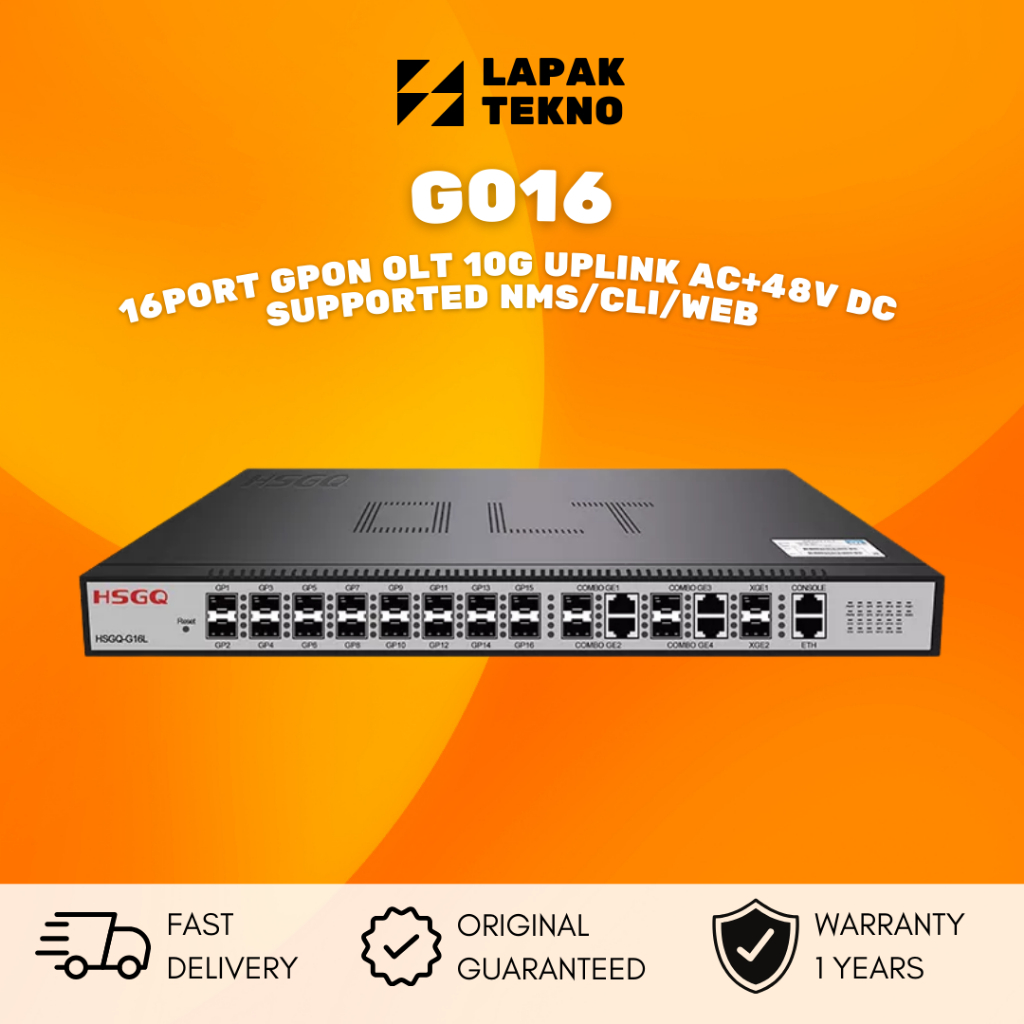 HSGQ G016 G016ID G16ID HSGQ-G16ID OLT GPON 16 Port 10G + 16 SFP Class C+++