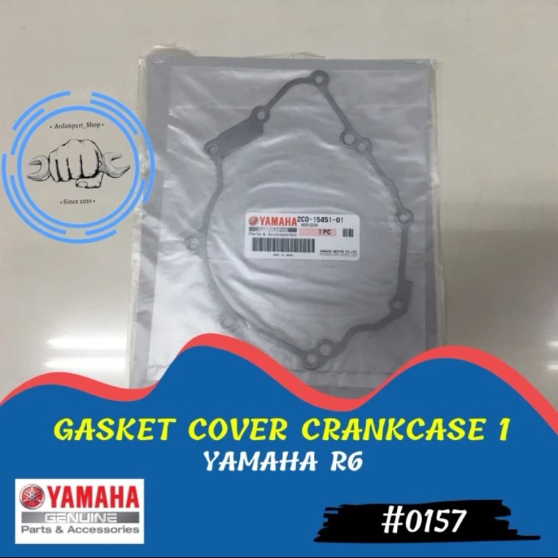 GASKET COVER CRANKCASE 1 , PAKING MAGNET R6 ORIGINAL YAMAHA 2C0-15451-01