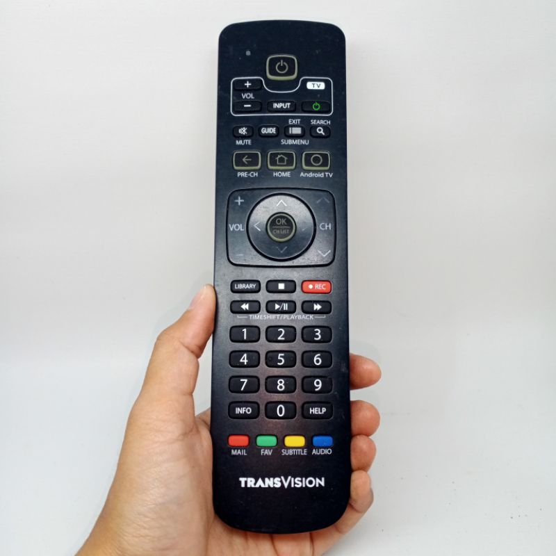 Remote TV Dekoder Digital Original Bergaransi Transvision (Android TV)