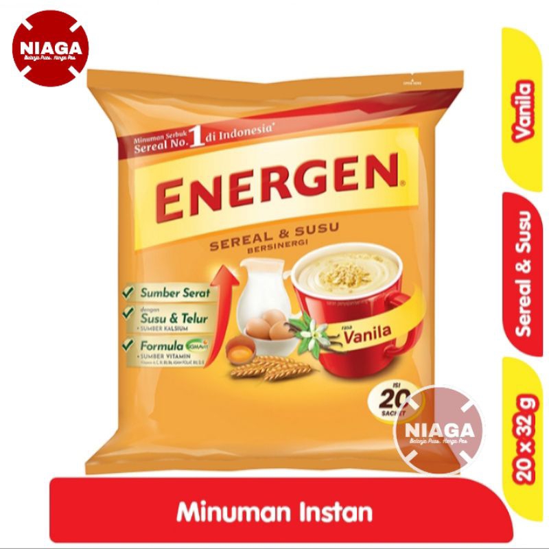 

Energen Minuman Sereal Vanilla 20 x 30