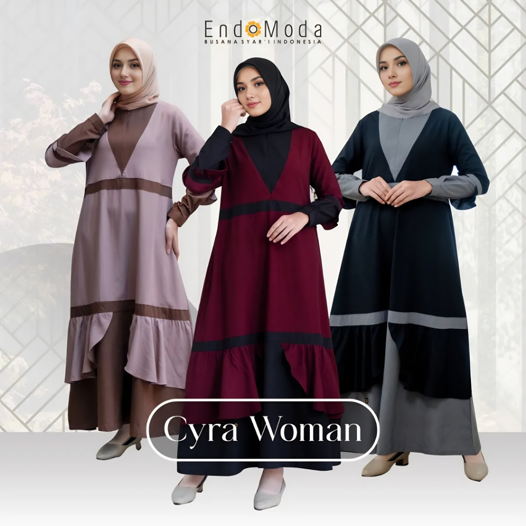 Endomoda Sarimbit Cyra Gamis Women Gamis Terbaru