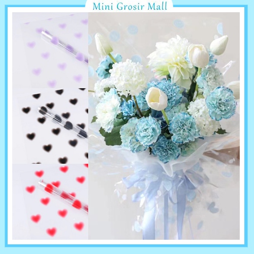 

Flower wrapping love cellophane waterproof kertas buket bunga flower wrap KB63