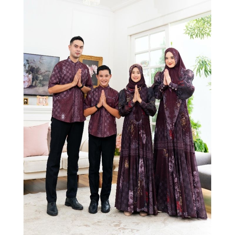 Gamis Jannah Rayya by Eldeena Set Family Eldeena Sarimbit Eldeena Gamis Lebaran Gamis Idul Fitri Baj