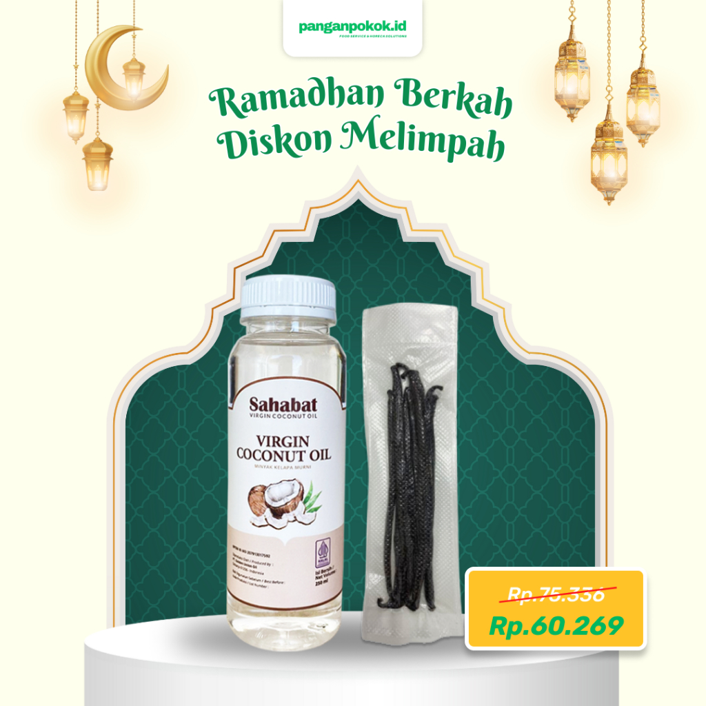

[BUNDLE SPECIAL] 1 Sahabat 100% VCO 250ml + 1 Vanilla Bean Planifolia Grade A 10g