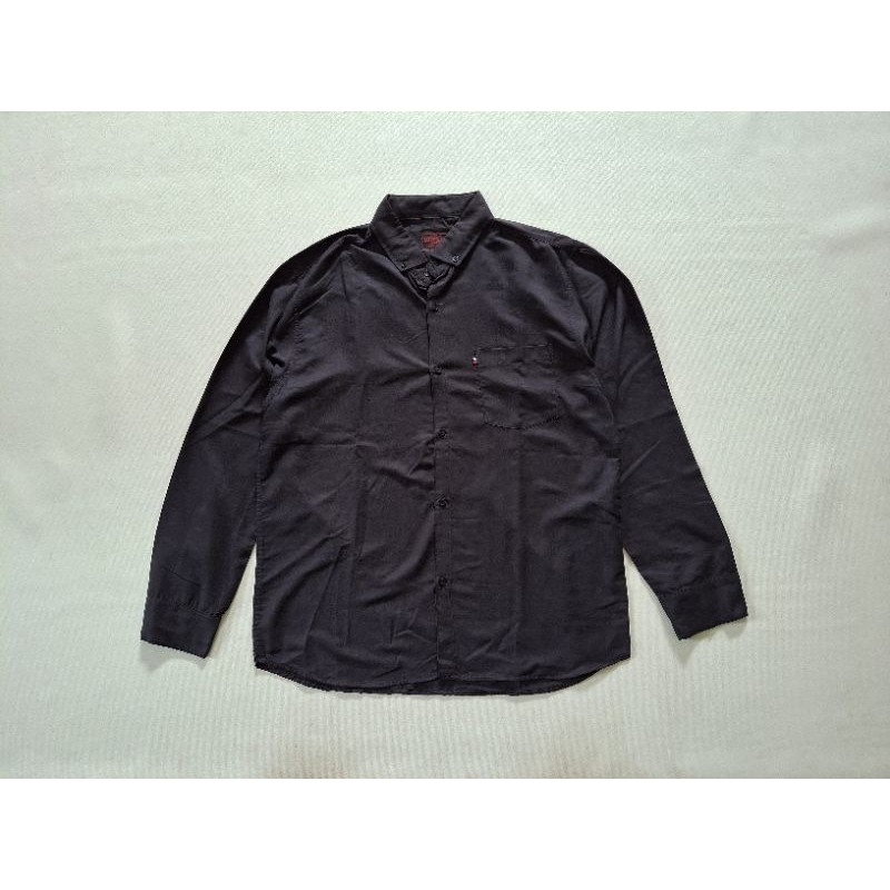 KEMEJA HURLEY HITAM LENGAN PANJANG