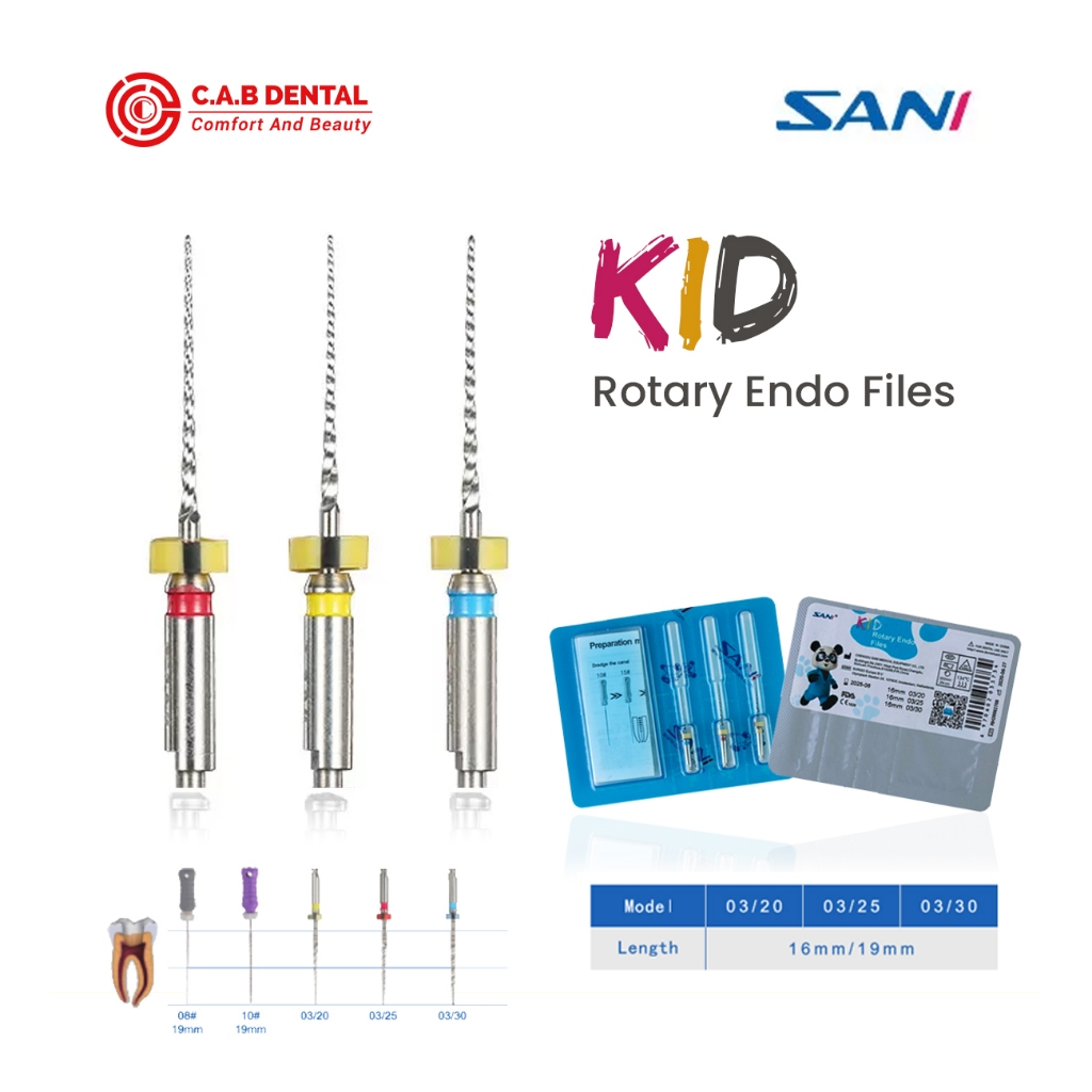 SANI KIDS ROTARY FILE / FILE ENDO UNTUK ANAK / FILE ENDOMOTOR / JARUM ROTARY / ROTARI SANI ENDODONTI