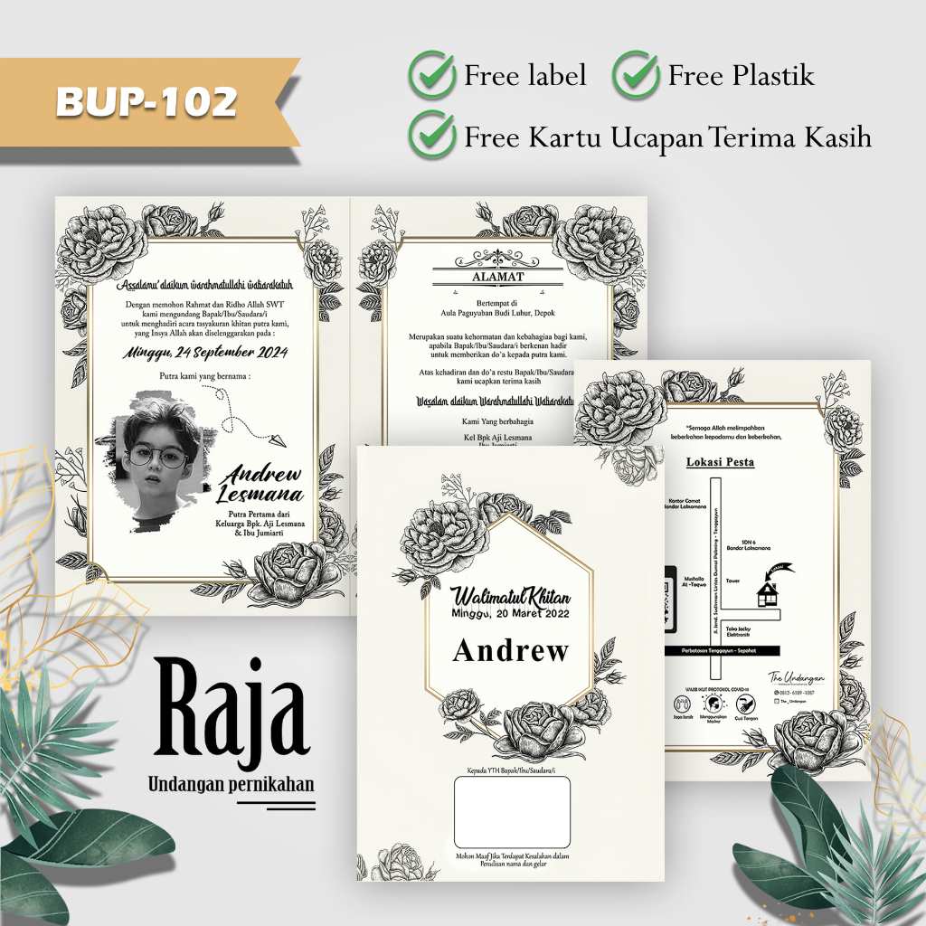 Undangan KHITANAN DAN AQIQAH GUSARAN Murah