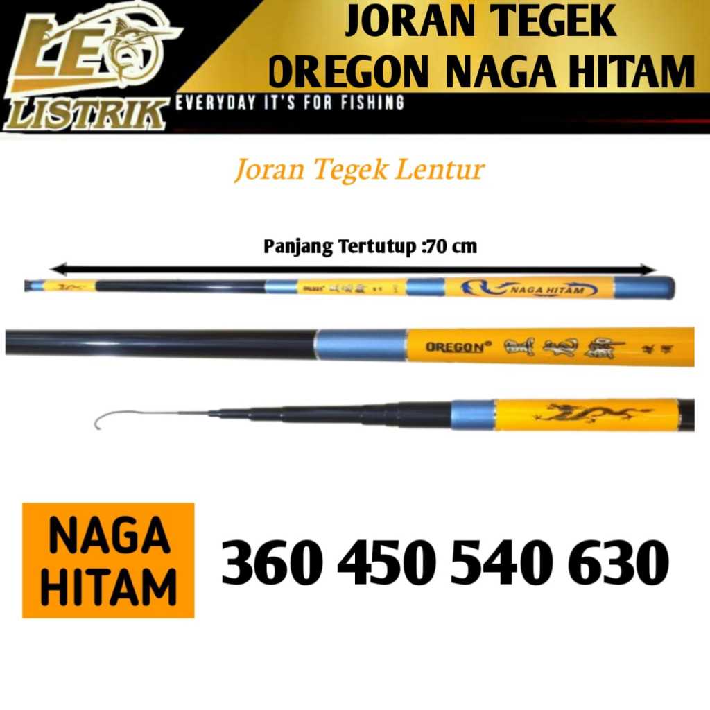 JORAN TEGEK LENTUR OREGON NAGA HITAM TERSEDIA 360 450 540 630 TERLARIS