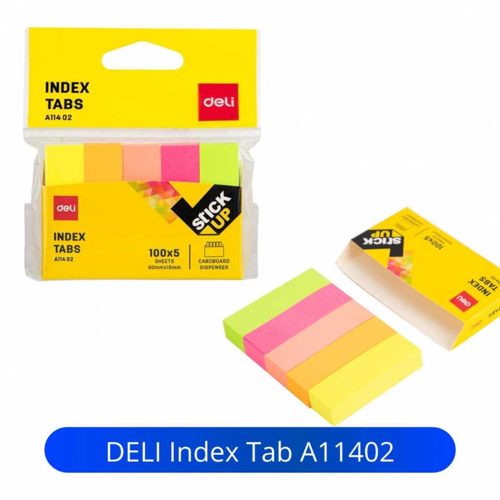 

STICKY NOTES DELI PAPER INDEX TABS EA11402 5 WARNA X 100 SHEETS