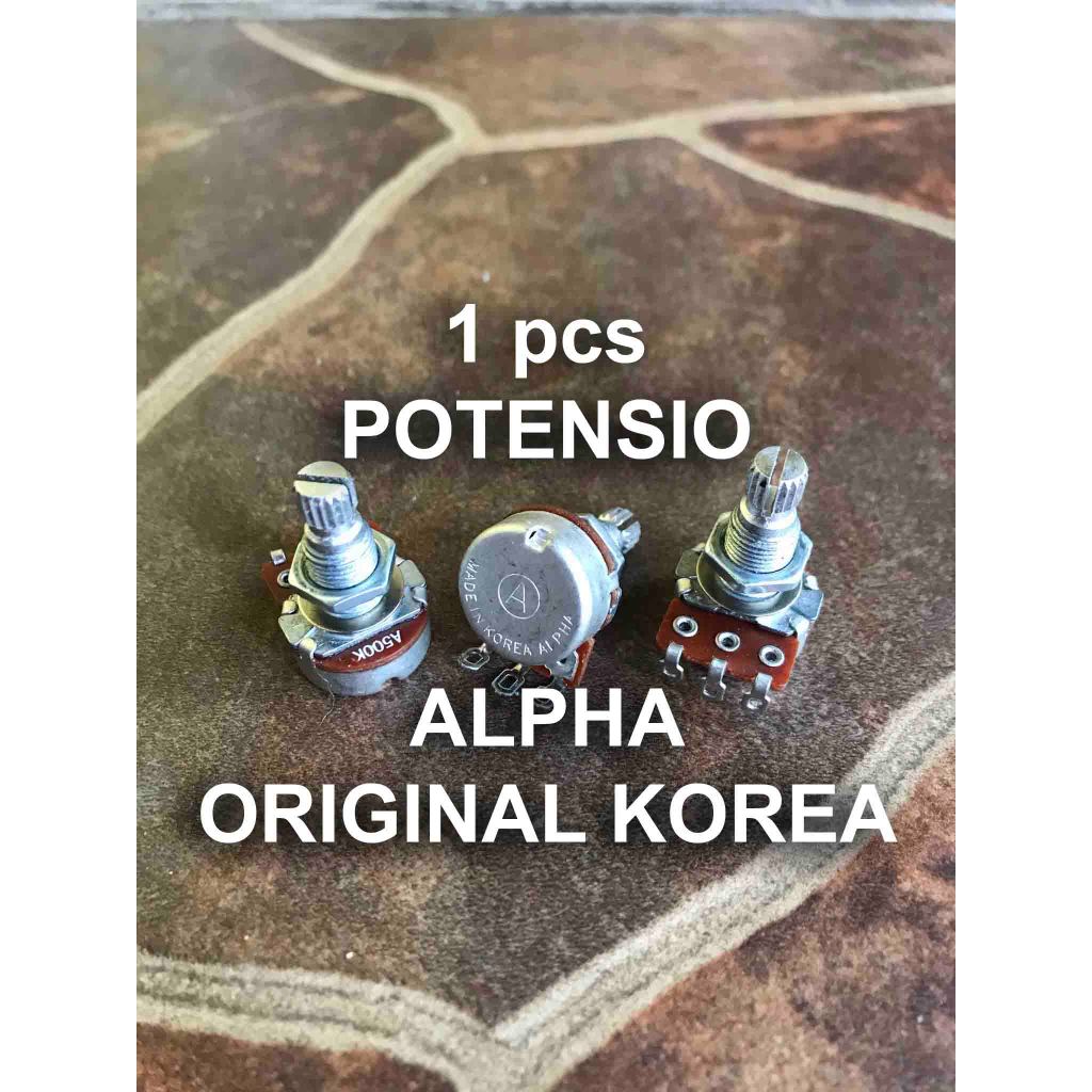 Original Potensio Alpha A500k Made In Korea Gitar Elektrik Potentiometer 500 K Volume Tone Guitar Ba