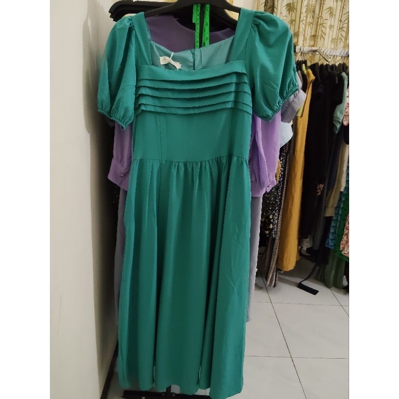 Dress Hijau Tosca Korea