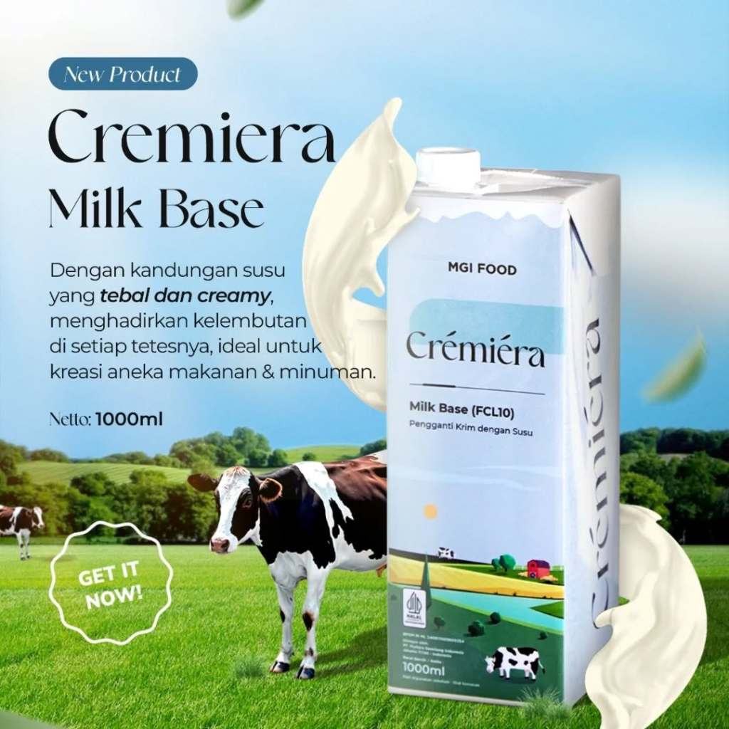 

Cremiera Milk Base / Pengganti Krim dengan susu 1LT