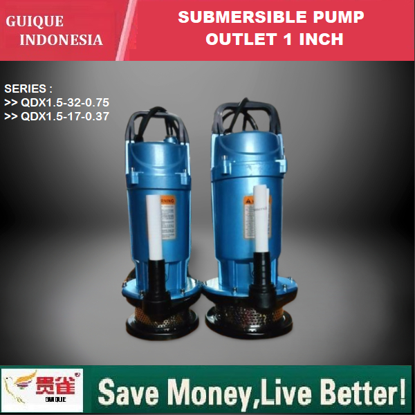 SUBMERSIBLE PUMP OUTLET 1 INCH QDX1.5-17-0.37