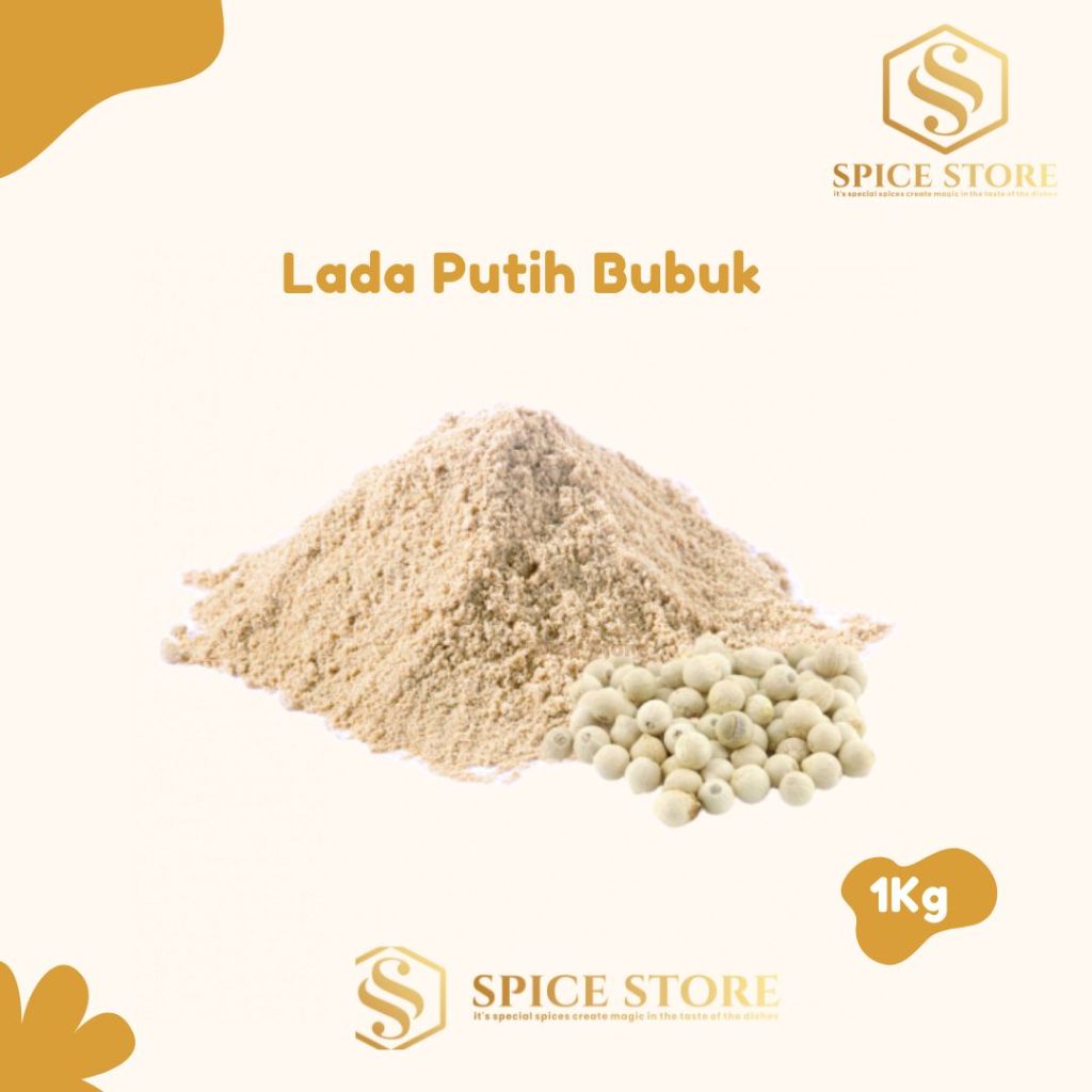 Spice Store - Bumbu Dapur Bubuk Lada Putih (1Kg)