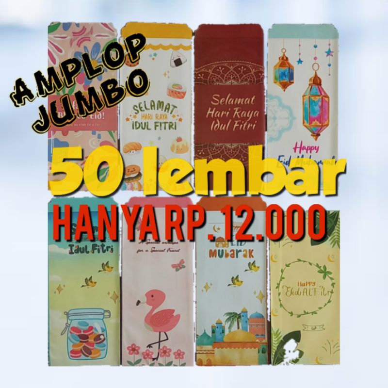 

AMPLOP LEBARAN UKURAN JUMBO TINGGAL PAKAI SUDAH DILEM