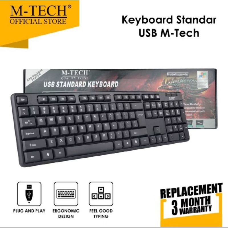 Keyboard Usb standard Mtech Keyboard Komputer