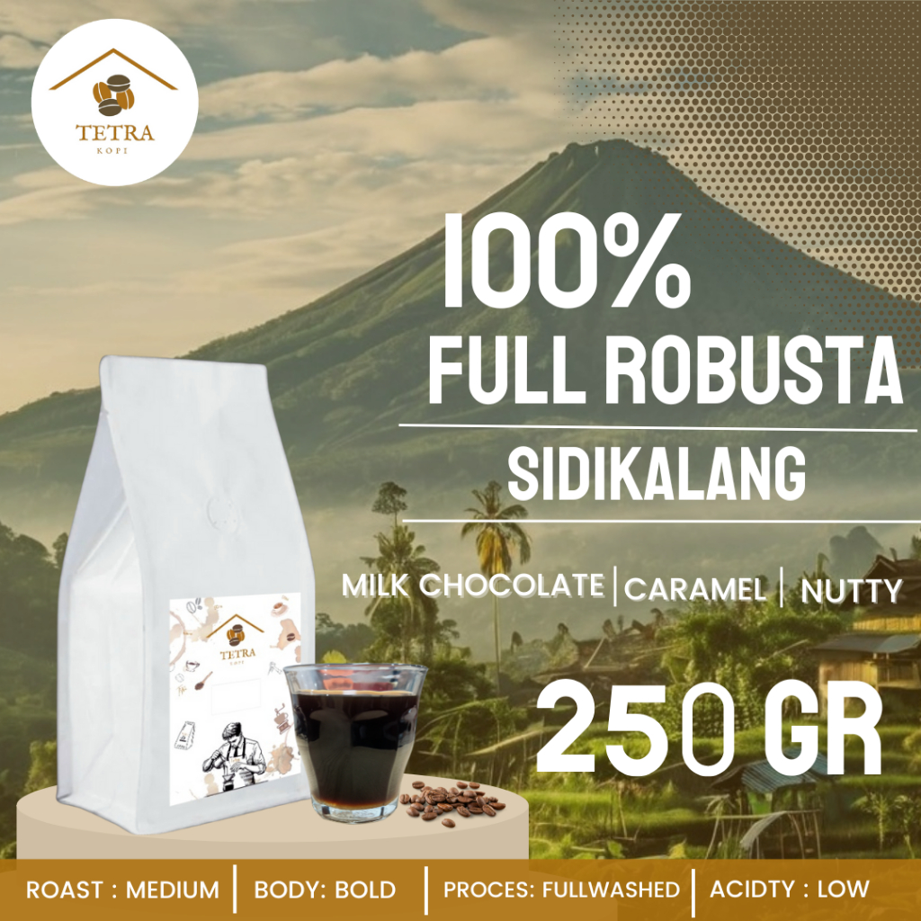 

TetraKopi Kopi Robusta Sidikalang Roasted Beans - 250gr
