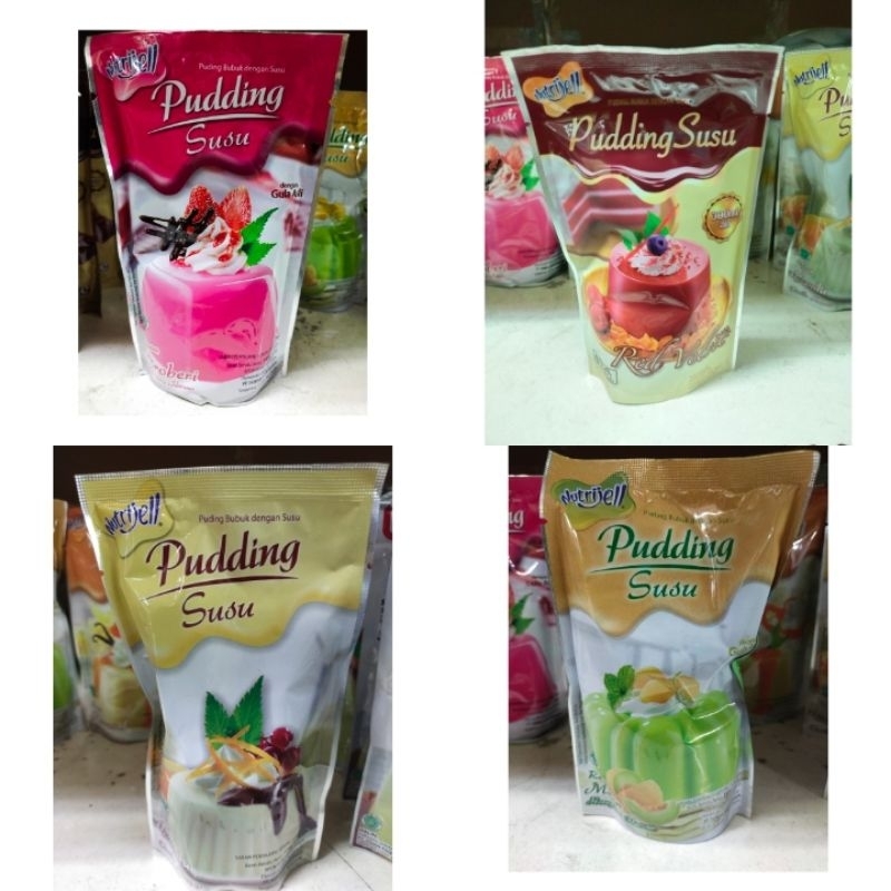 

Nutrijell Puding Bubuk dengan Susu 145gr Pudding Susu