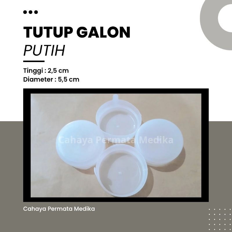 Tutup Galon Putih Isi Ulang 250 pcs