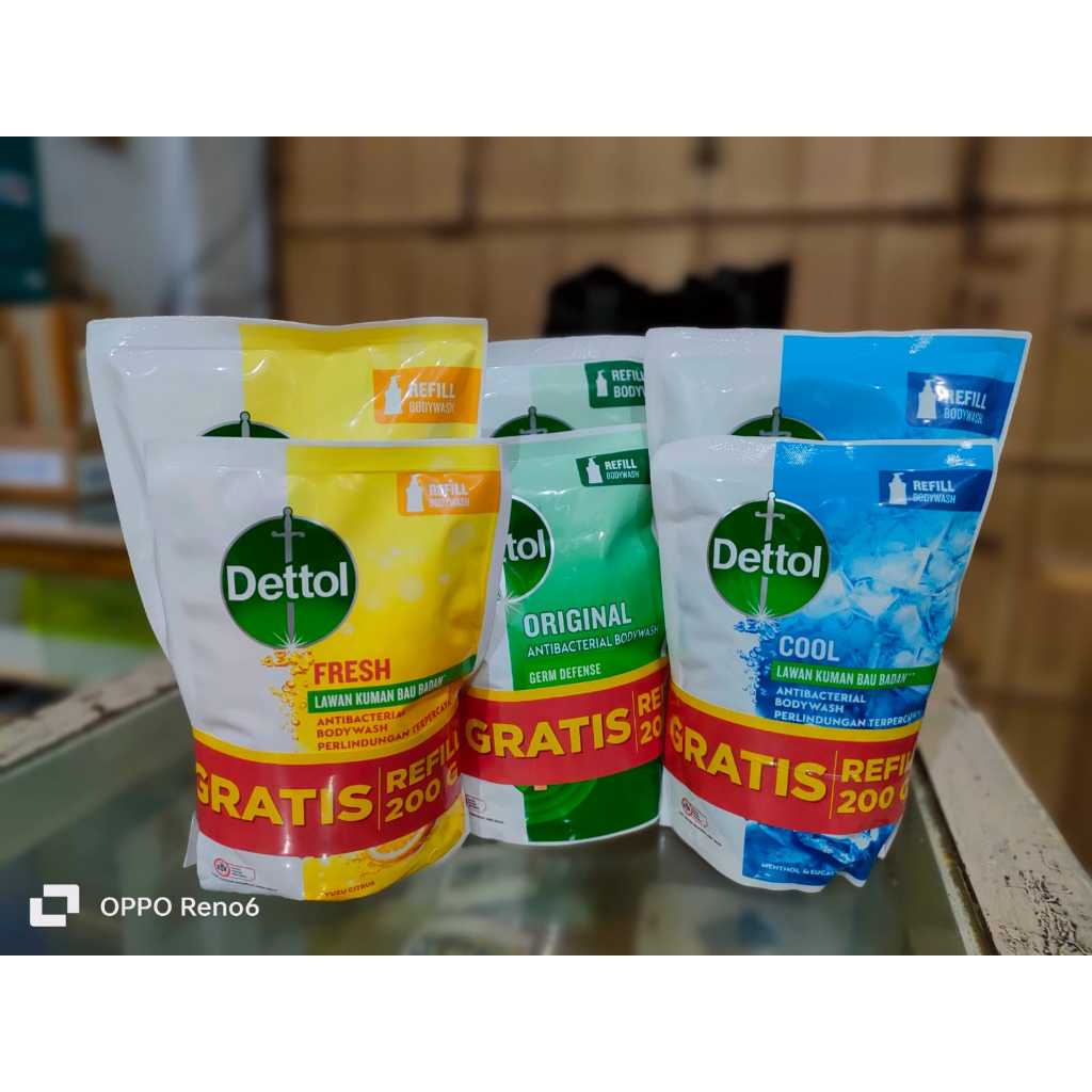 Dettol Sabun Mandi Cair Anti Bakteri Refill  370+200ml ( Buy 1 Get 1 )