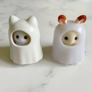 (READY STOCK INSTANT) SYLVANIAN FAMILIES BLINDBAG BABY CUSTOME SERIES GHOST BUNNY GHOST CAT PERSIAN 