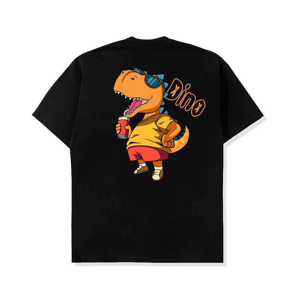 KAOS OVERSIZE STREETWEAR MOTIF DINO DRINK