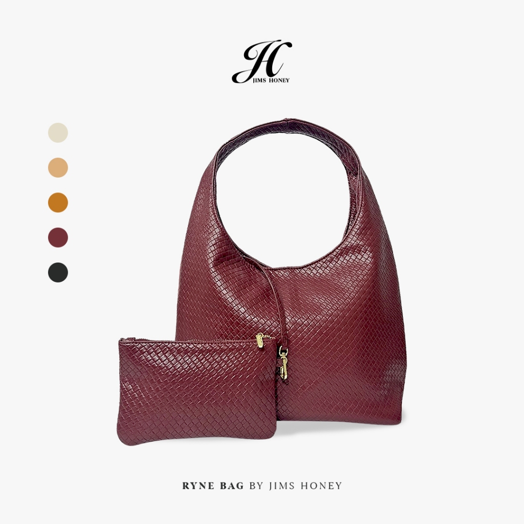 JIMS HONEY - Ryne Bag - Free Pouch Tas Selempang Wanita -  TOTE BAG Tas Kantor Kuliah  Tas Bahu Hand