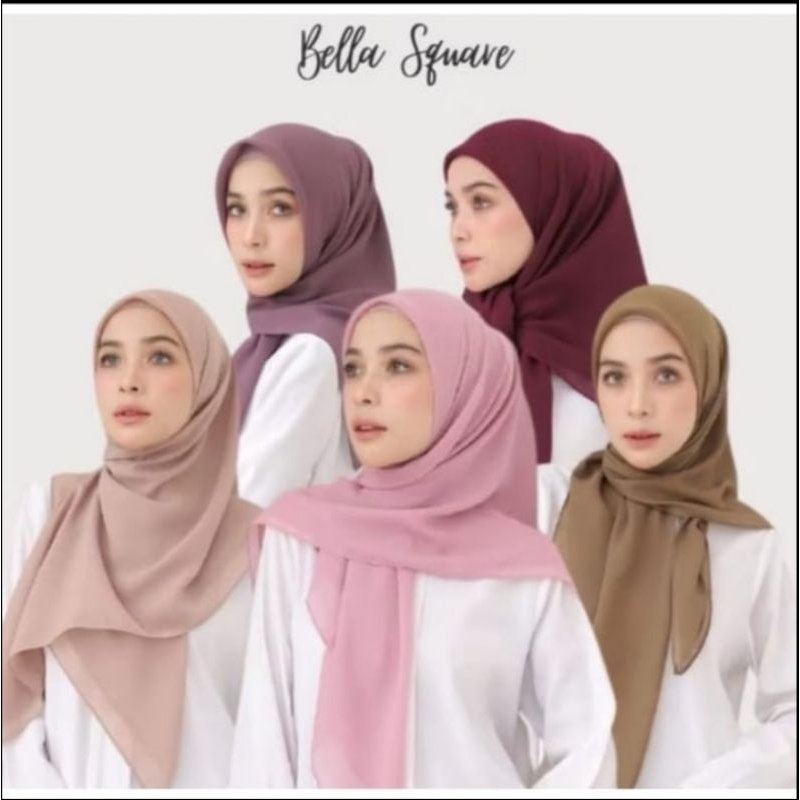 Bella Square Kerudung Segi Empat Polos