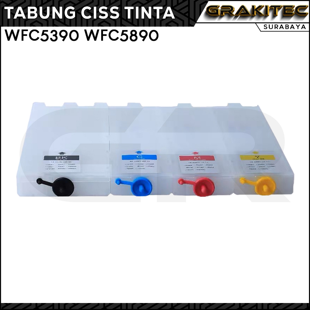 Tabung Tinta CISS EPSON WF-C5790 WF-C5290 Tanpa Chip
