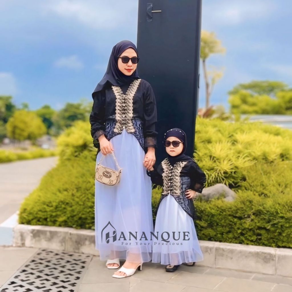 Hananque Moana Lace Tunik Couple Ibu dan Anak Usia 1-13 Tahun Brukat Garden Renda