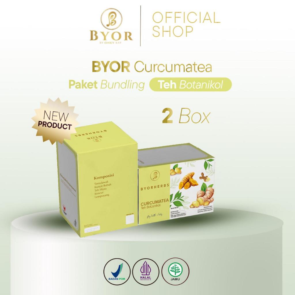 

BYOR - Curcumatea 2 Box - Teh Botanikal Isi 30 Pcs - Minuman dengan kandungan Temulawak dan Kunyit