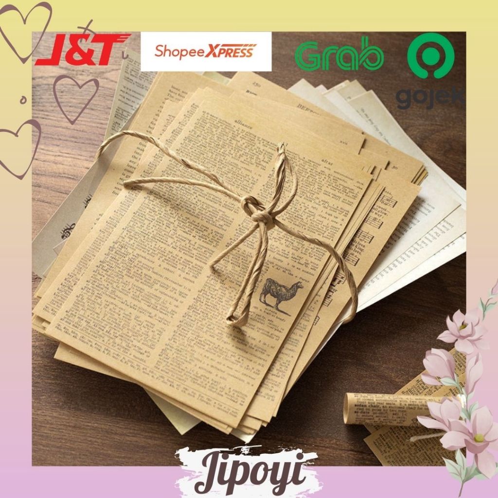 

57lembar Kertas Dekor Paper Art Craft Scrapbook Journal Jurnal Bujo Klasik Vintage Aesthetic DIY