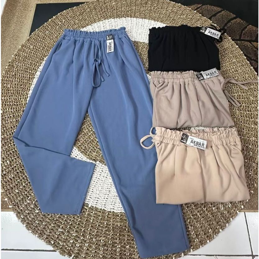 BAGGY PANT super jumbo muat untuk berat badan (45kg-120kg) baggy pants wanita TERBARU.