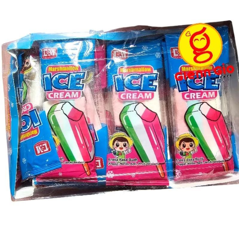 

Marshmallow bentuk Es Krim Stik DSMbox isi 30 pcs