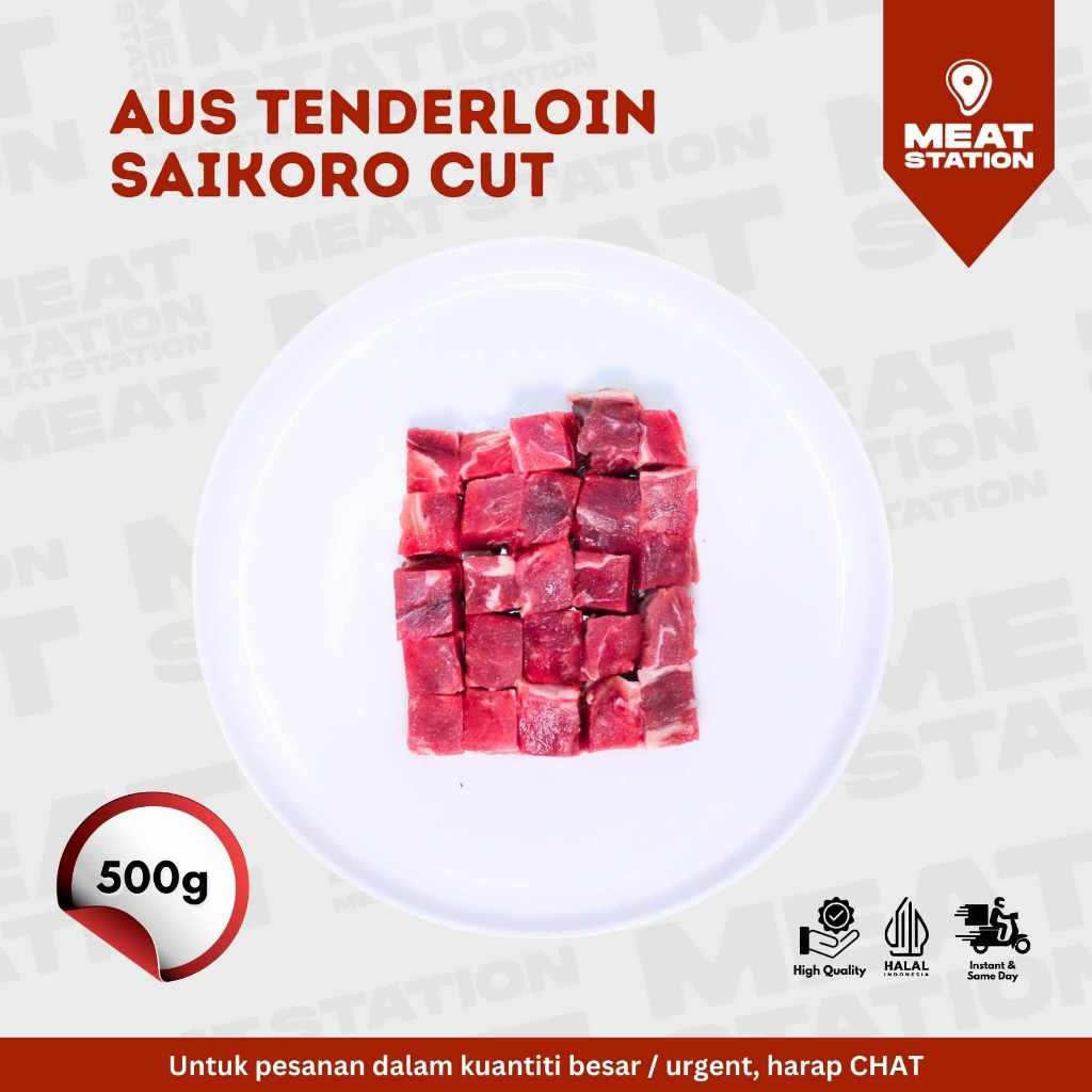 

RB AUS Tenderloin Saikoro Cut (Bagian Dalam) 2x2cm @500g