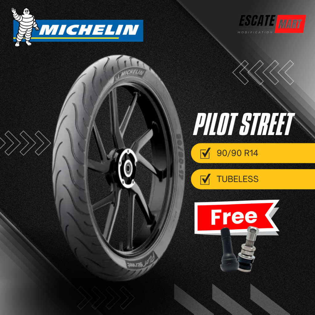Michelin Pilot Street 90/90-14 Tubeless - Ban Motor Michelin Pilot Street 90/90 Ring 14 Tubeless