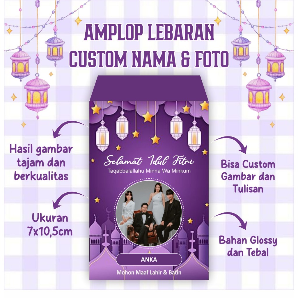 

[COD] Amplop Lebaran Custom Nama Foto Karakter FREE DESIGN