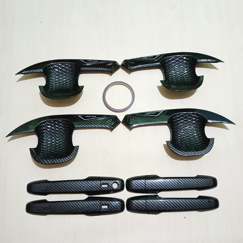 Outer Handle Cover Pintu Mobil Toyota Agya 2023 Carbon