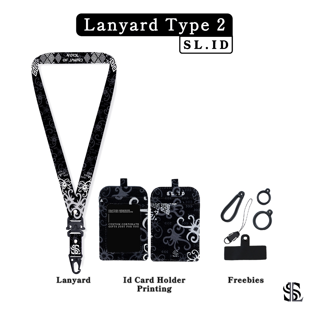 

SL.ID Lanyard Id Card Holder Printing - Batik V1 2cm